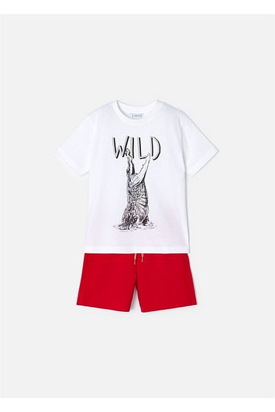 MAYORAL Set tricou și pantaloni scurți pentru băiat Roșu 3674