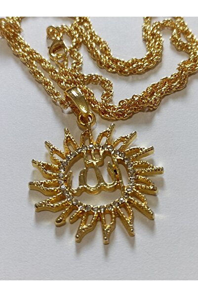 Trend Dünyası Güneşli Allah Yazılı Kolye