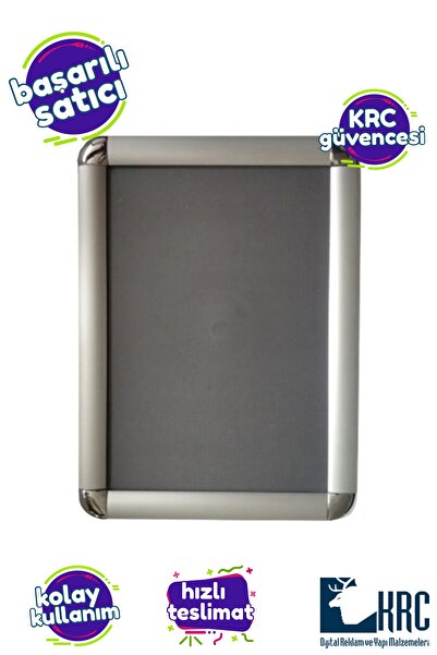 KRCDİJİTAL A4 Açılır Kapanır Alüminyum Çerçeve Rondo Köşe 21cm X 30cm