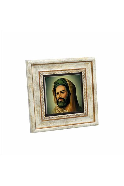 BAKSEPETE Hz. Tablou din piatră naturală imprimată Husayn Tasviri 20cmx20cm Krg-082