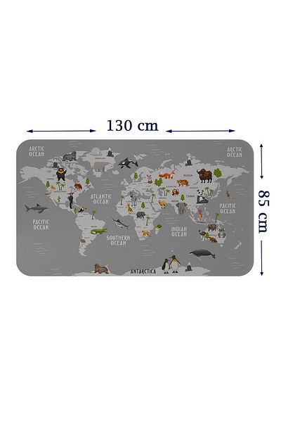 lilafil Educational World Map World Atlas Kids And Baby Room Wall Sticker 3794xl