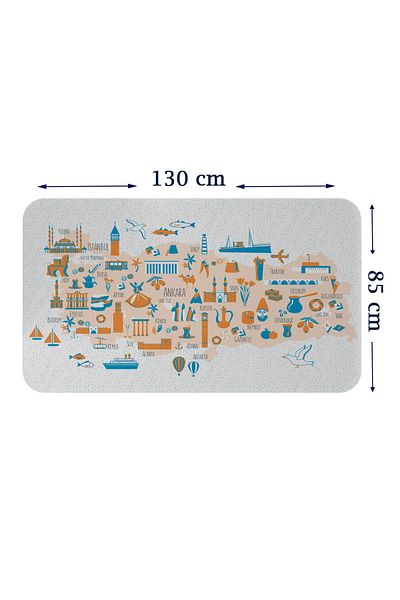lilafil Türkiye Map - Educational and Instructional Decorative Children's Room Wall Sticker 3875xl
