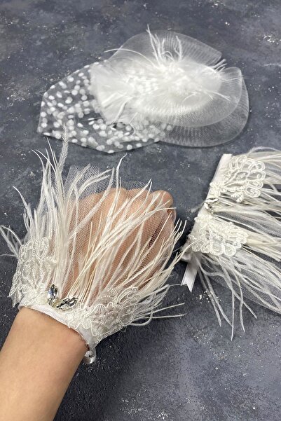 Bontex Ειδικό λευκό βουαλέτικο καπέλο γάμου για νύφες, αξεσουάρ μαλλιών και α...