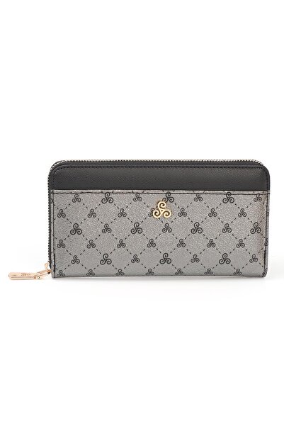 Ysmn Γυναικείο πορτοφόλι με πολλά διαμερίσματα, πολλά διαμερίσματα με φερμουάρ & θήκη για κάρτες με λογότυπο Yc100004slg