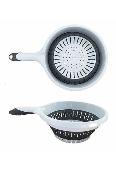 Tiesa Home Silicone Folding Strainer with Handle