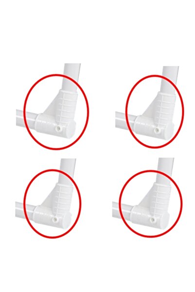 POLLY BABY 32 قطعة من 4 قطع من البلاستيك لسرير الأطفال، وصلة أنبوبية للساق ال...