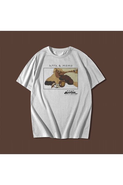 rebelberi Avatar The Last Airbender Appa & Momo Oversize Unisex T-Shirt