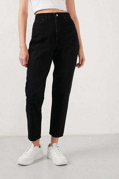 Trn JNS Παντελόνι Isabella Black Mom Jean (χωρίς χρώμα)