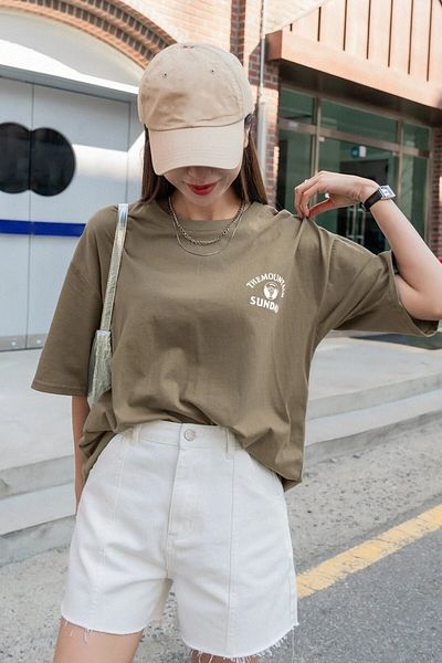 MODAGEN Μπλουζάκι Unisex Mink Mountain Sunday με στάμπα Oversize