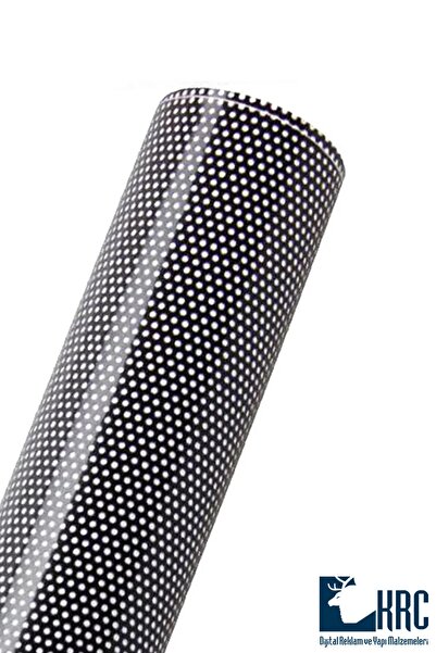 KRCDİJİTAL Yapışkanlı Delikli Folyo One Way Vision Delikli Cam Filmi 127x2m