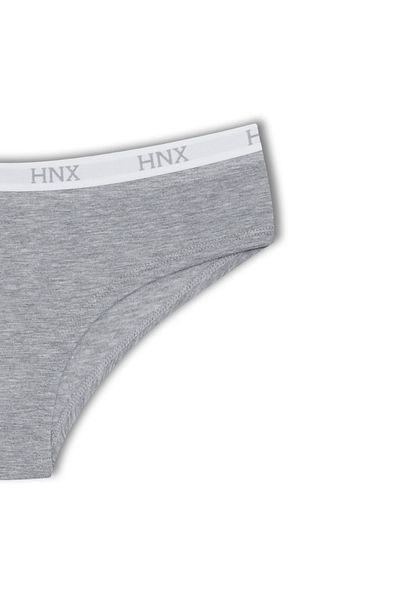 HNX Chiloți de damă hipster, din bumbac, jacquard, elastic, jumătate