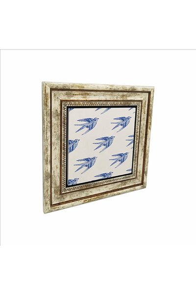 Sadrazam Netherlands Pattern Printed Natural Stone Painting 25Cmx25Cm Kd-096