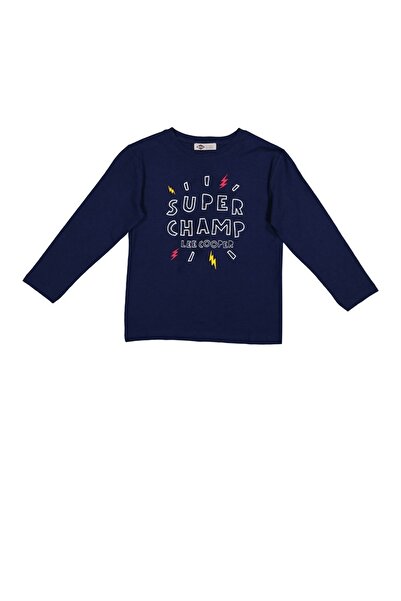 Lee Cooper Brado Boy's Crew Neck T-Shirt Navy Blue