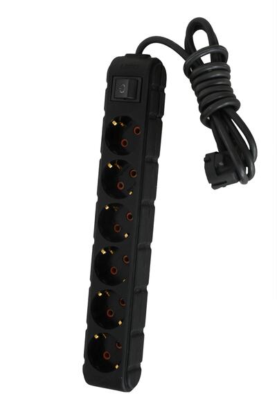 UFO 6 Lı Grup Priz 2 Mt Siyah