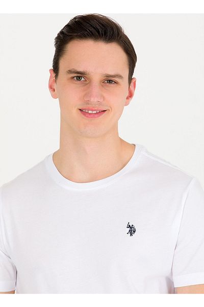 U.S. Polo Assn. Ανδρικό T-shirt Crew Neck White Ts01ıy023