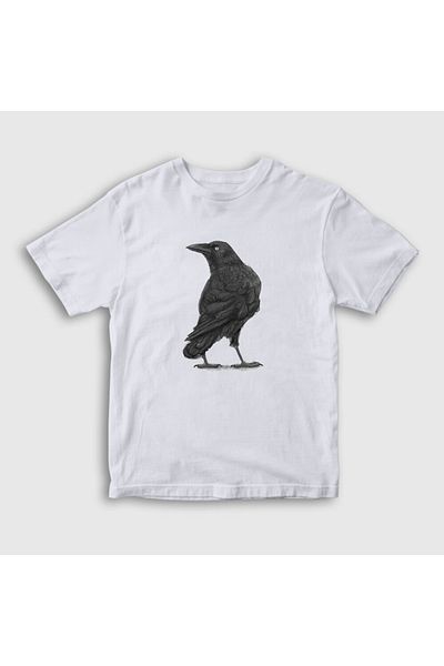 Presmono Tricou alb Raven Raven pentru copii unisex353412tt