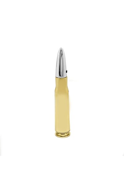 Tesbihane Gold-gümüş Renk Lazerli Uçaksavar Mermi Model Manyetorlu Çakmak