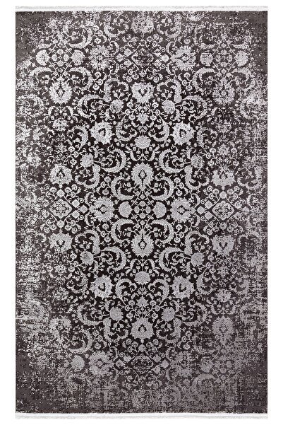 Eko Halı Cordoba Db02 Antrasıt Grey Parlak Yüksek Alçak Dokulu Modern Makine ...