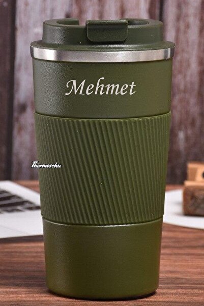 megame Anneler Günü Için Kişiye Özel Isim Baskılı 500 ml Siyah Termos Mug Kup...
