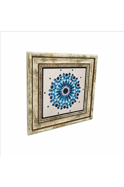 Sadrazam Tablou din piatră naturală cu model Rumi - 25cmx25cm Kd-055