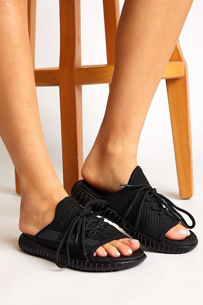 Tonny Black Sandalette - Schwarz - Flacher Absatz