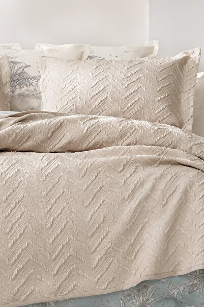 Yataş Curly Çift Kişilik Yatak Örtüsü Seti - Bej