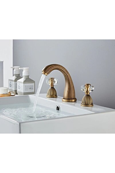 OEM Banyo Lavabo Bataryası Ankastre Antik 3'lü Set Yeni 5 Yıl Garantili