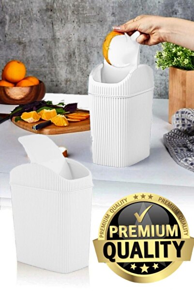 MasterCar Döner Kapaklı 2.5 Lt Mini Banyo Çöp Kovası - Tuvalet Çöp Kutusu Ban...