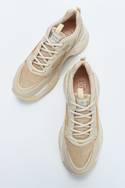 Luvi 65100 Bézs bőrű női sportcipő