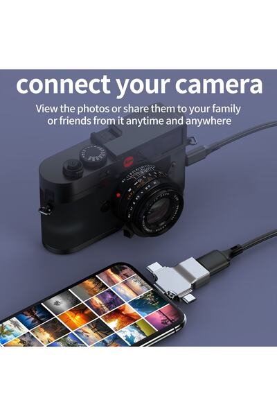 Genel Markalar Fxn-04 Lightning - Type-c - Micro To Usb 3.0 Bellek Okuyucu Adaptör