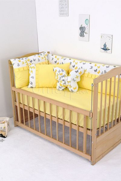 Umaybebek طقم غطاء لحاف أطفال مقاس 70x130، حشوة، شرشف مسطح - 100% قطن