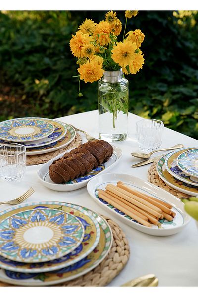 The Mia Limoncello Oval Serving Gray 29cm Set of 2
