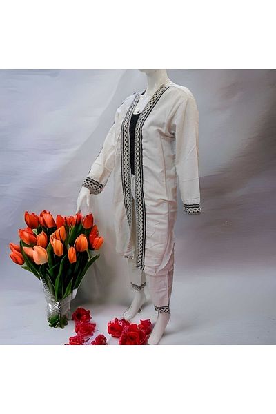 AYDES Striped Linen Set Kimona Set