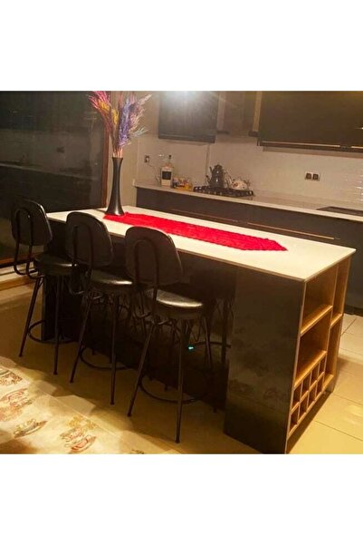 J&S QUALİTY Yeni Tasarımıyla Mutfak Bahçe Cafe Salon Yemek Masası Metal Konik Ayaklı 65 cm Sandalye.