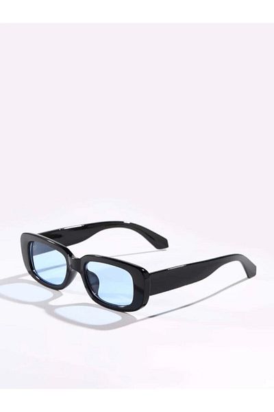 Mathilda Aksesuar Vintage Black Blue Sunglasses