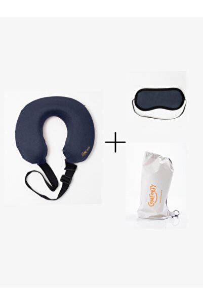 Comforty Visco Ortopedik Seyahat Boyun Yastığı Ergonomik Visco Yastık (füme)
