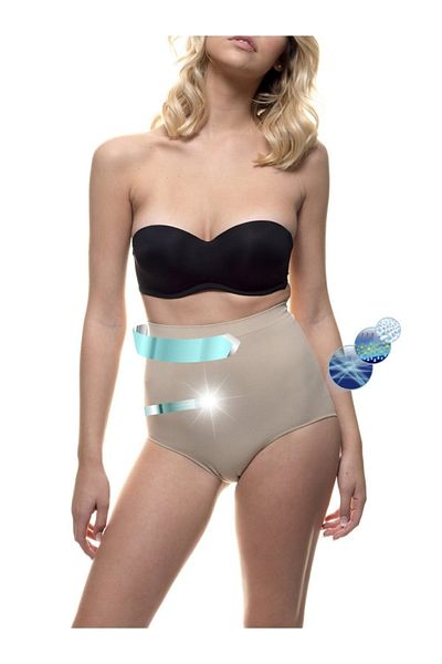 MİSTİRİK Model Biloba Shaper Talie Înaltă Corset Slip Talie Anti-Alunecare Banda de Silicon Culoarea Pielei