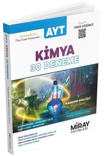 Miray Yayınları Miray Yks Ayt Kimya 30 Deneme Video Çözümlü