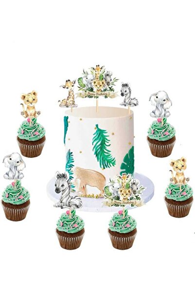 Trend Hediye Sepeti 10 قطع من أعواد أسنان سفاري، تزيين الكيك، أعواد أسنان كب ...