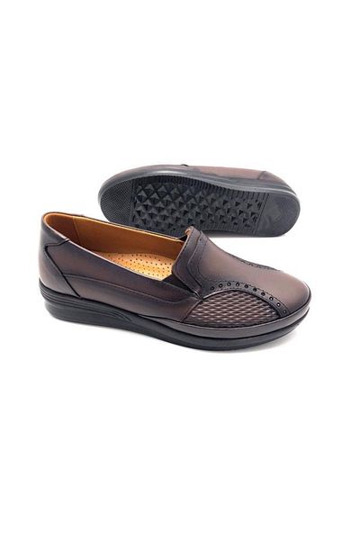 UMUT AYAKKABI Genuine Leather Full Orthopedic Women's Mother Shoes