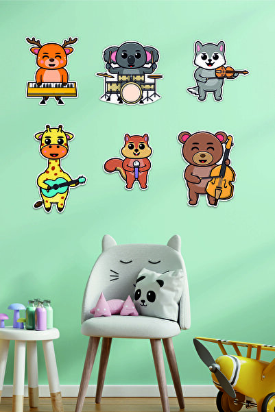 UNT Musical Animals Wooden Kids Room Wall Decor