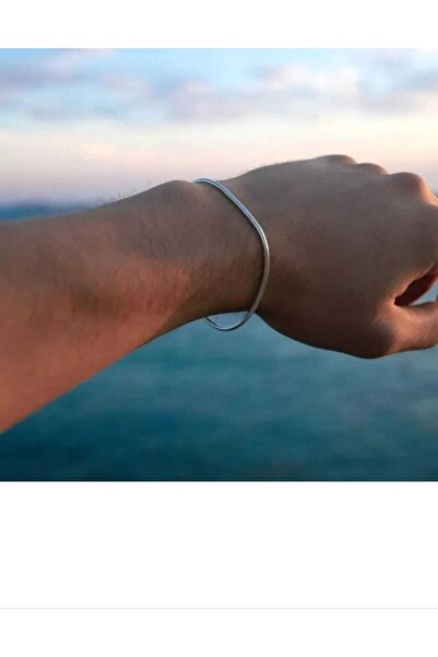 Lunays Paslanmaz Çelik Yılan Sırtı Unisex Bileklik