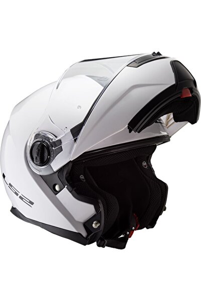 LS2 STROBE ÇENE AÇILIR KASK BEYAZ