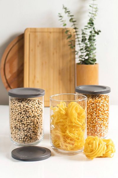 LAV Duo 1000 Cc 3 Pieces Storage Container Jar Set with Leak Proof Lid