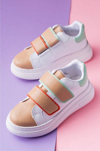 Papuccum Ortopedi Pantofi sport pentru mers sport pentru fete, cu talpă groasă, cu velcro