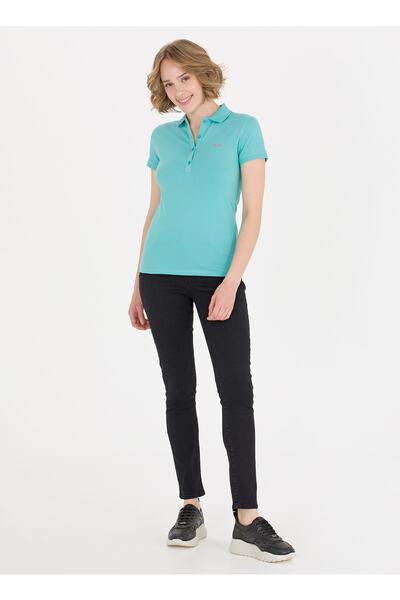 U.S. Polo Assn. Normal Bel Boru Paça Toothpick Siyah Kadın Denim Pantolon Matı23y-s