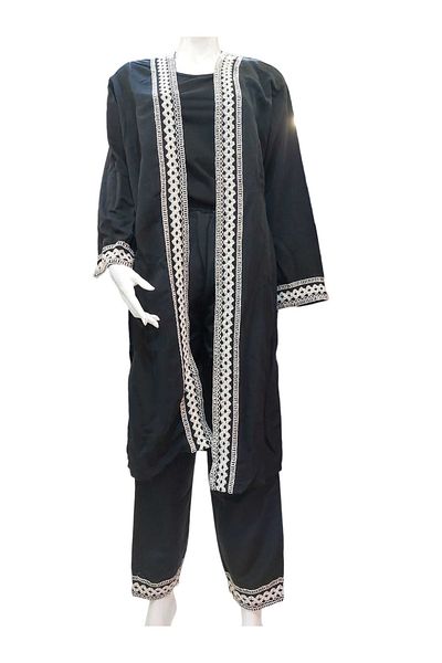 AYDES Striped Linen Set Kimona Set