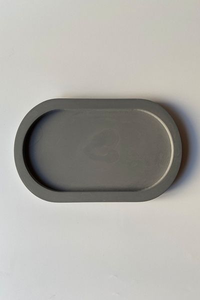 sin istanbul Oval Plate Concrete Anthracite