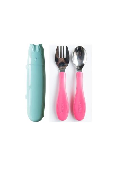 mycey طقم ملاعق شوكة ستانلس مع صندوق تخزين