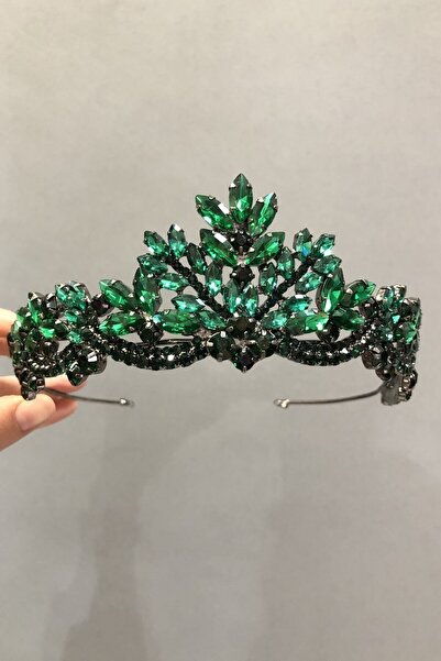 ESPEREST Coroană de henna de mireasă de culoare verde antracit